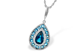 D190-67884: NECK 2.55 TW BLUE TOPAZ 2.65 TGW