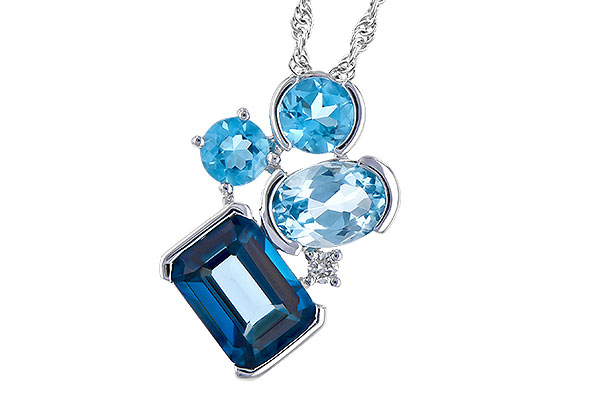 D273-43320: NECK 3.08 BLUE TOPAZ TW 3.11 TGW