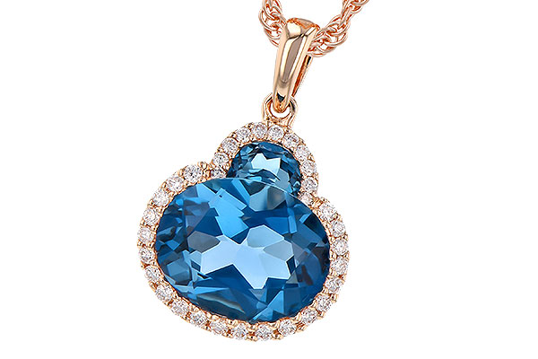 D273-43347: NECK 2.86 LONDON BLUE TOPAZ 3.00 TGW (10X8 OVAL)