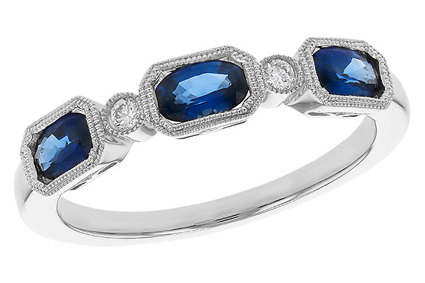 D275-20593: LDS WED RG .72 SAPPHIRE .77 TGW (4x3MM SAPP)