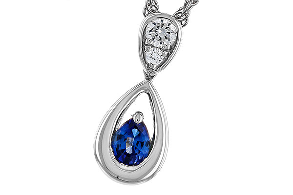D275-21502: NECKLACE .21 SAPPHIRE .27 TGW (4x3 SAPP)