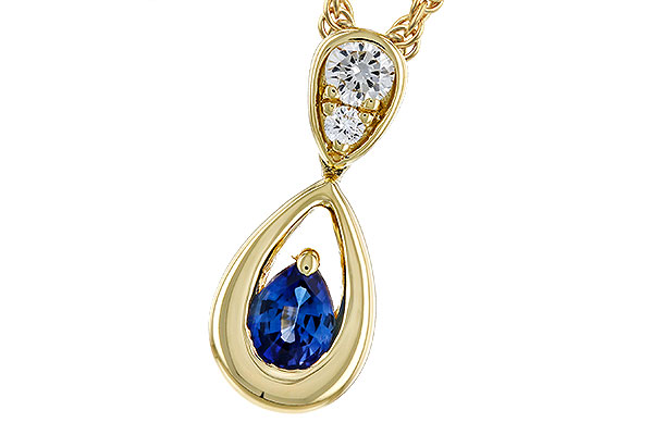D275-21502: NECKLACE .21 SAPPHIRE .27 TGW (4x3 SAPP)