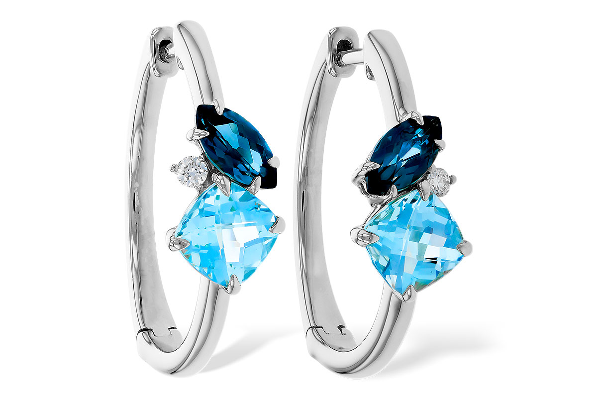 D275-22366: EARRINGS 1.82 TW BLUE TOPAZ 1.86 TGW