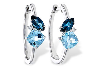 D275-22366: EARRINGS 1.82 TW BLUE TOPAZ 1.86 TGW