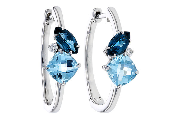 D275-22366: EARRINGS 1.82 TW BLUE TOPAZ 1.86 TGW