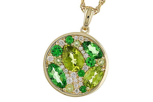 D275-22384: NECK 2.20 TW SEMI-PRECIOUS (TSAV, PER) 2.37 TGW