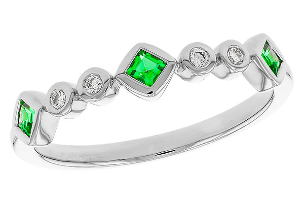 D275-23347: LDS WED RG .14 TW EMERALD .19 TGW