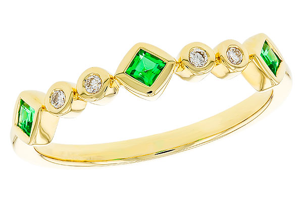 D275-23347: LDS WED RG .14 TW EMERALD .19 TGW