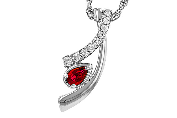 D275-24184: NECKLACE .21 RUBY .38 TGW (5x3 RUBY)