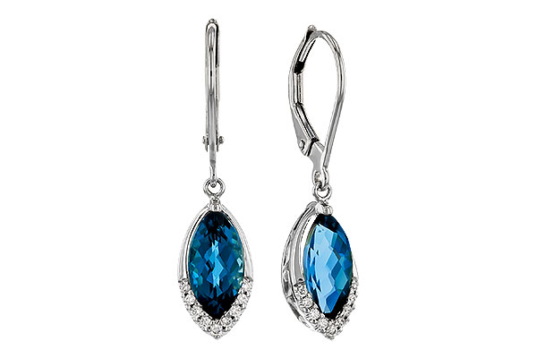 D275-26084: EARR 2.42 TW LONDON BLUE TOPAZ 2.50 TGW (9x5MM MQ)