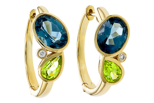 D275-26966: EARRINGS 2.97 SEMI-PREC (PER,LBT) 3.00 TGW
