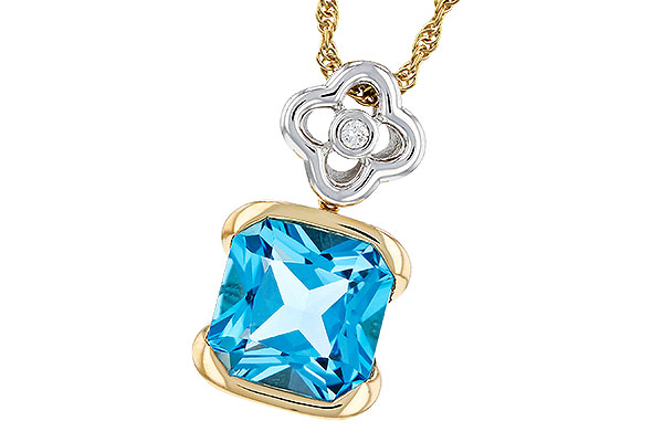 D276-09666: NECKLACE 3.50 BLUE TOPAZ 3.52 TGW (9MM BT)