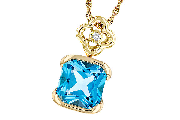 D276-09666: NECKLACE 3.50 BLUE TOPAZ 3.52 TGW (9MM BT)