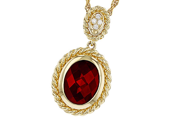 D276-09675: NECKLACE 2.10 GARNET 2.12 TGW (9x7MM GAR)