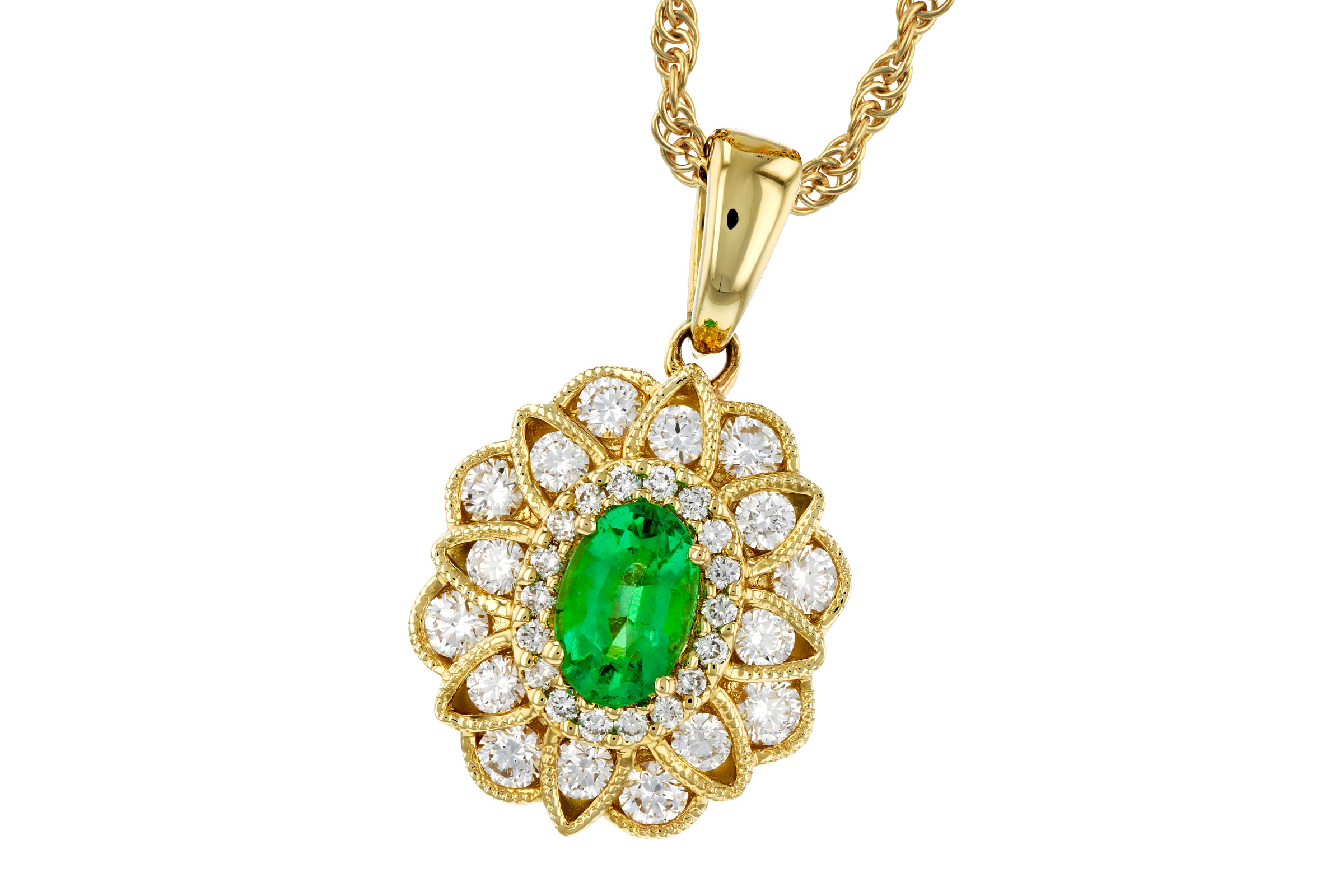 D276-10593: NECK .46 EMERALD .98 TGW (6X4 EMER)
