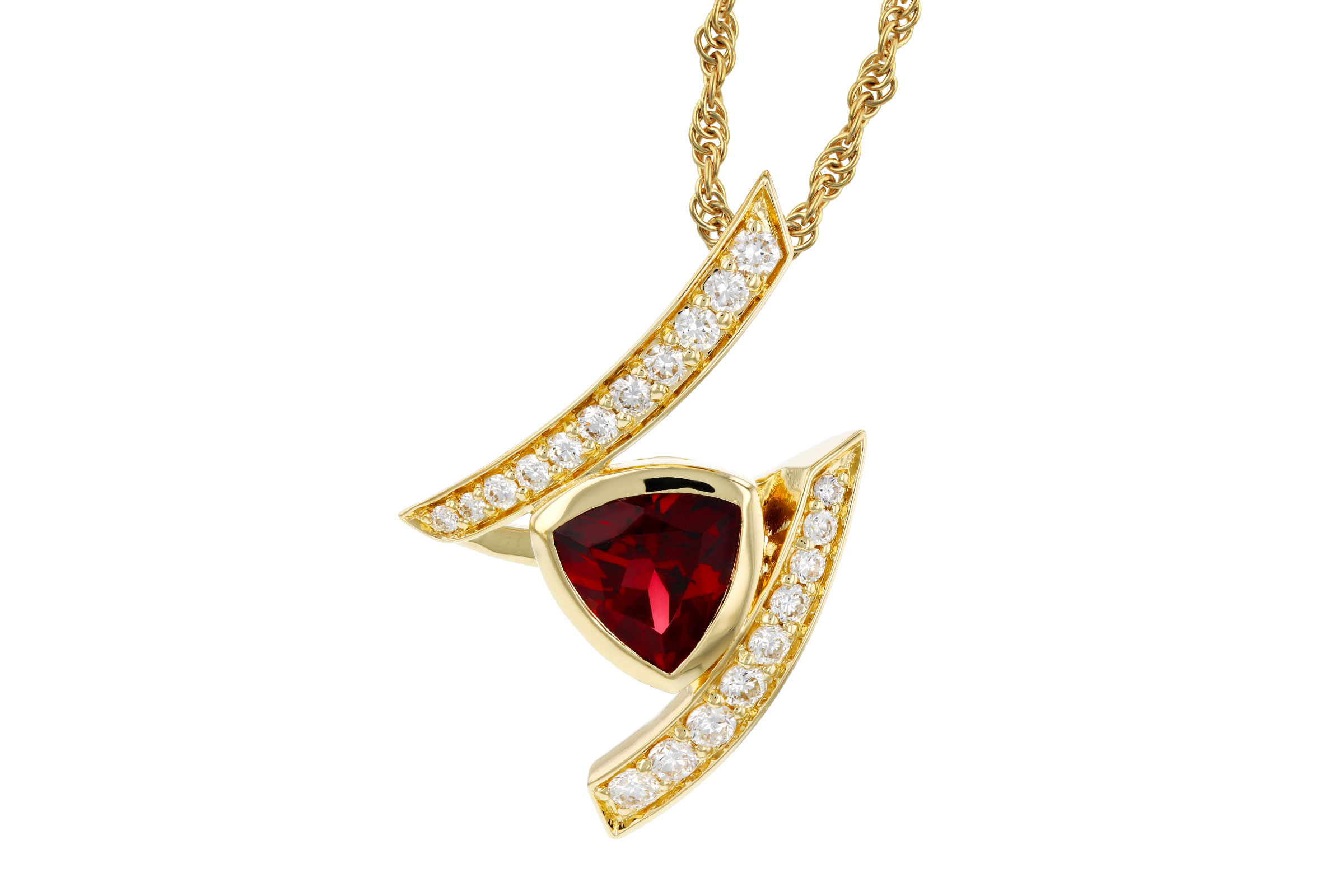 D276-12411: NECKLACE .84 GARNET 1.03 TGW (6MM GAR)