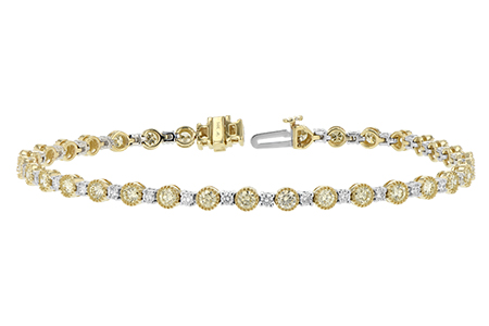 E188-90556: BRACELET 2.22 YELLOW DIA 3.04 TW