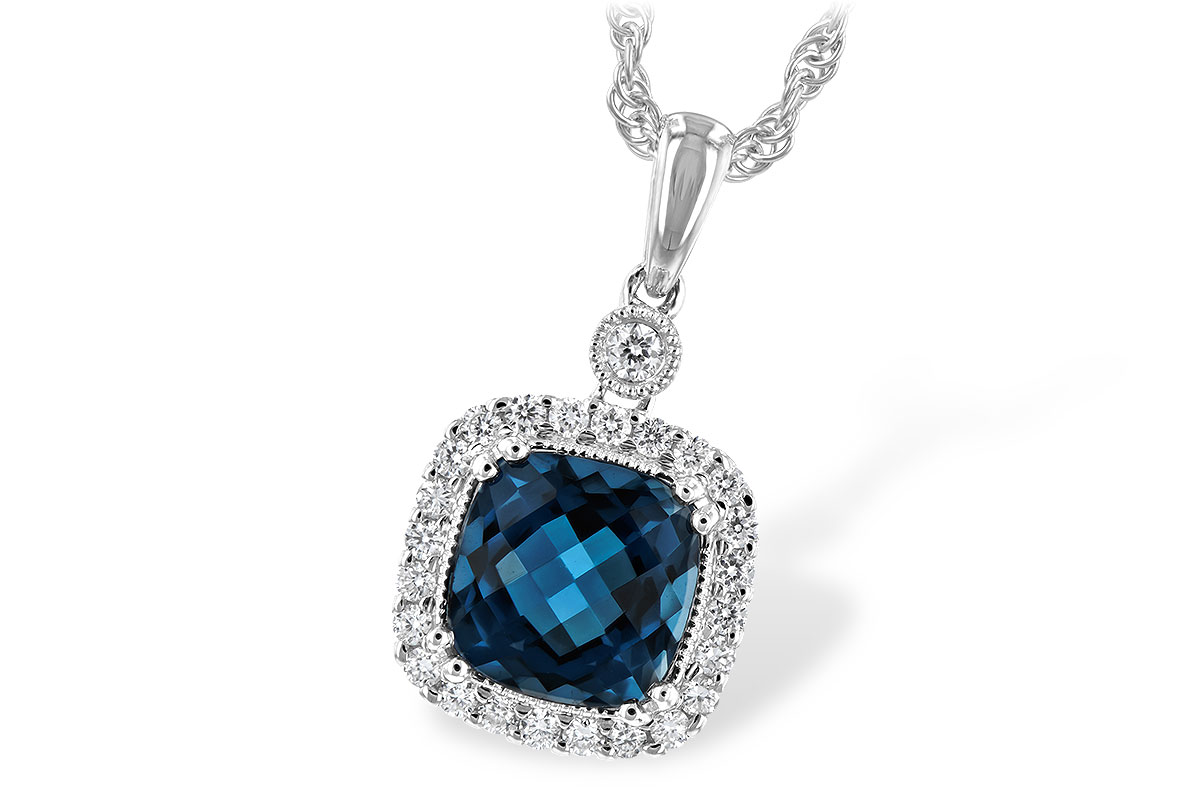 E189-74184: NECK 1.63 LONDON BLUE TOPAZ 1.80 TGW (7MM LBT)