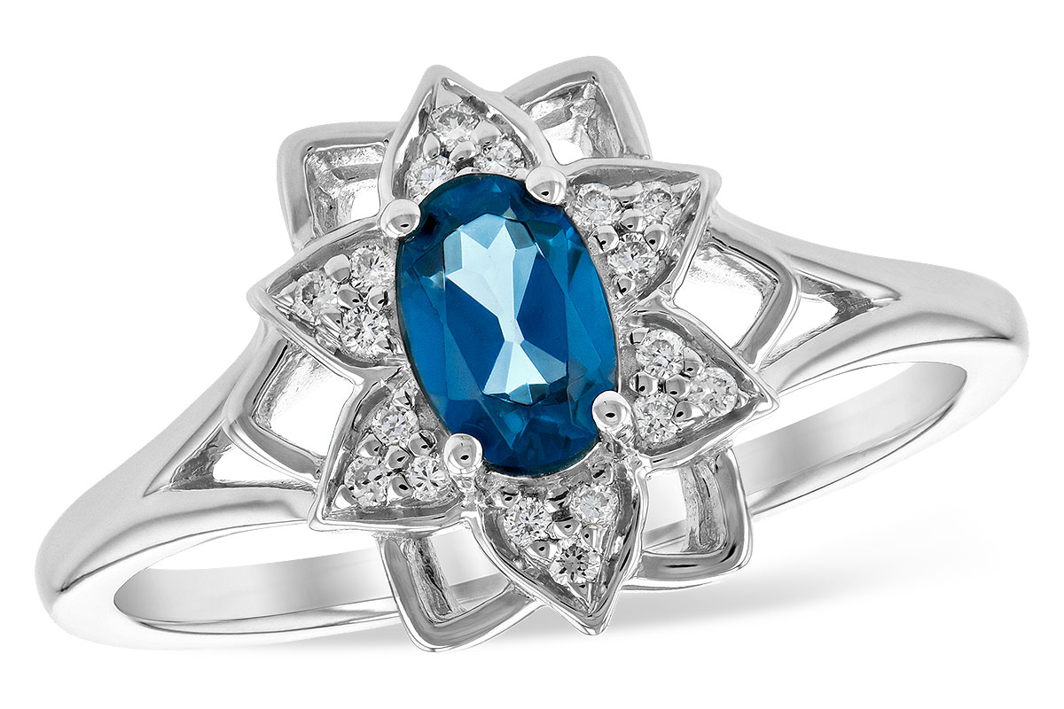 E189-79647: LDS DIA RG .47 BLUE TOPAZ .56 TGW