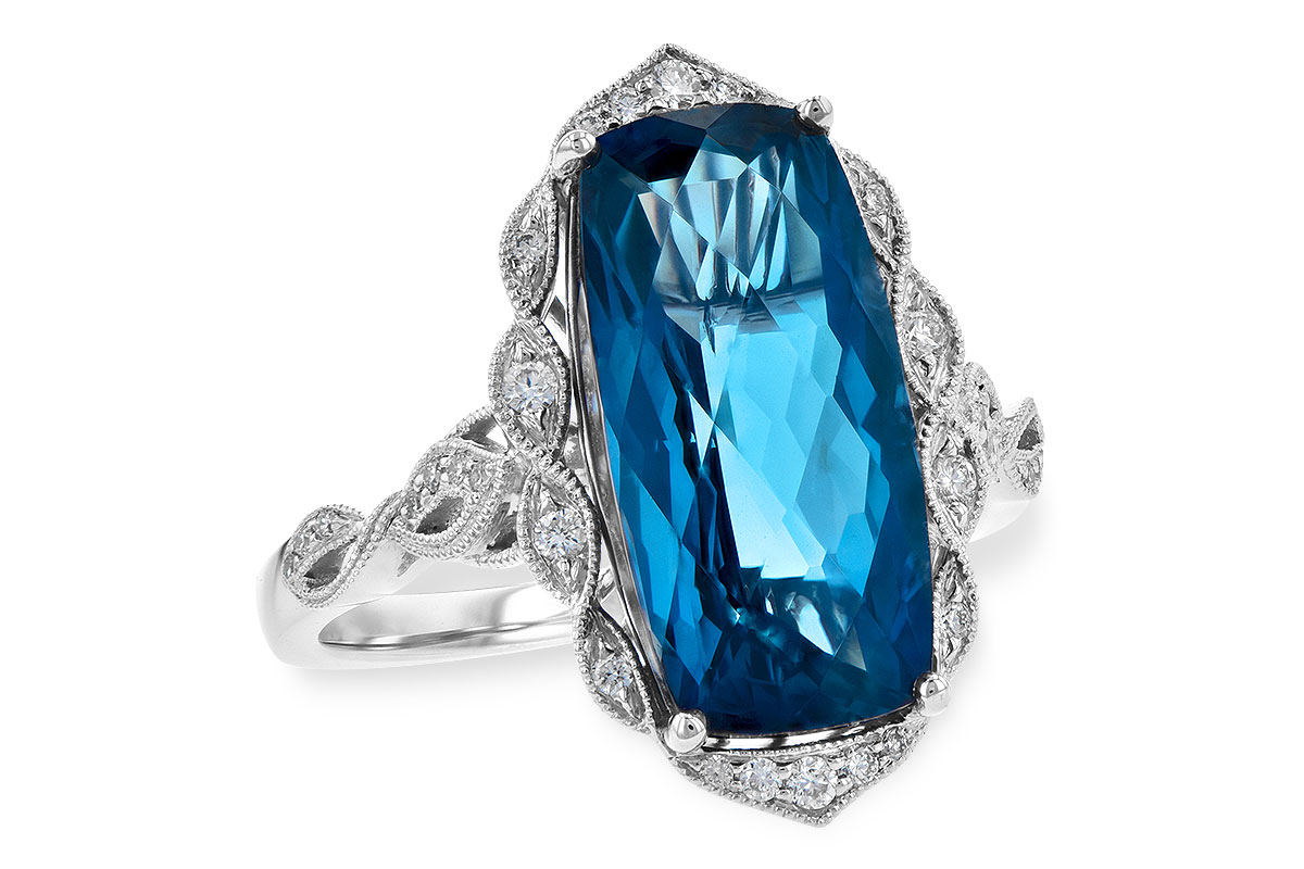 E190-65093: LDS RG 6.75 LONDON BLUE TOPAZ 6.90 TGW