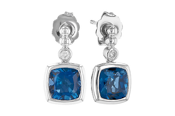 E273-36920: EARR 1.78 LONDON BLUE TOPAZ 1.82 TGW