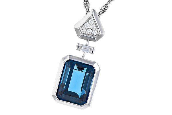 E273-45120: NECK 2.60 LONDON BLUE TOPAZ 2.68 TGW