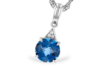 E274-32393: NECK 1.60 LONDON BLUE TOPAZ 1.61 TGW (7MM RD)