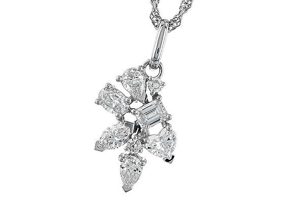 E274-34229: NECKLACE .90 TW FANCY CUT DIAS