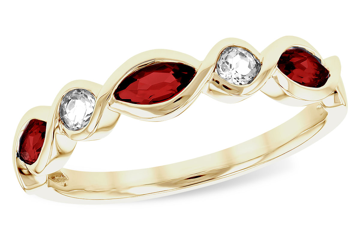 E275-19675: LDS RG .52 TW GARNET .64 TGW