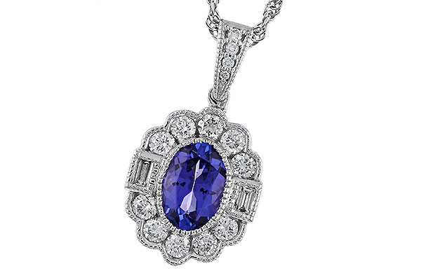 E275-19693: NECKLACE .80 TANZANITE 1.15 TGW (7x5MM OV)