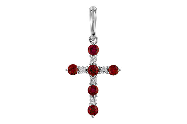 E275-20602: PENDANT .34 TW RUBY .42 TGW