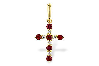 E275-20602: PENDANT .34 TW RUBY .42 TGW