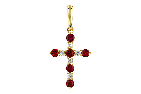 E275-20602: PENDANT .34 TW RUBY .42 TGW