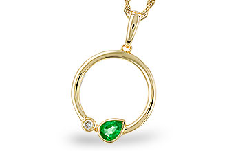E275-20611: NECKLACE .20 EMERALD .22 TGW