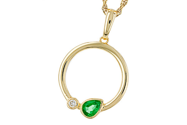 E275-20611: NECKLACE .20 EMERALD .22 TGW