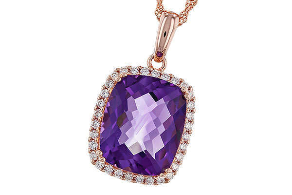 E275-21502: NECKLACE 4.57 AMETHYST 4.81 TGW (12x10MM CU)