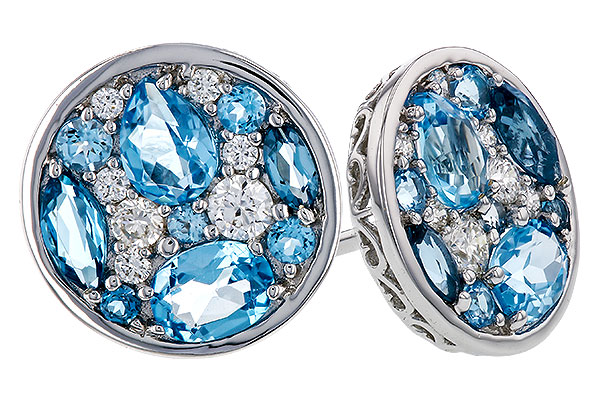 E275-22393: EARRINGS 1.02 TW BLUE TOPAZ 1.18 TGW