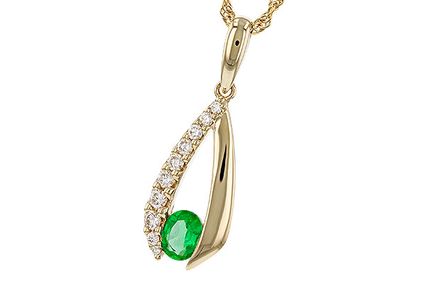 E275-24184: NECKLACE .28 EMERALD .45 TGW (5x4 EMER)
