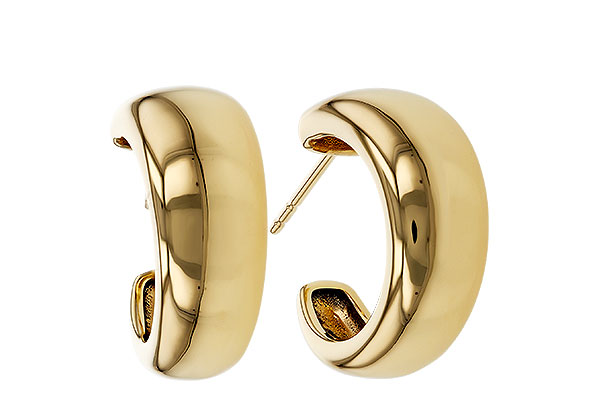 E275-26020: GOLD EARRINGS (16MM)