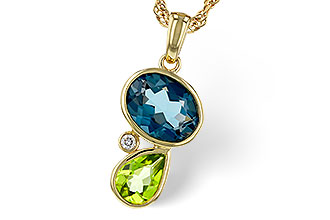 E275-26947: NECKLACE 2.43 SEMI-PREC (PER,LBT) 2.45 TGW