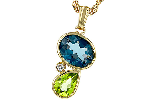 E275-26947: NECKLACE 2.43 SEMI-PREC (PER,LBT) 2.45 TGW