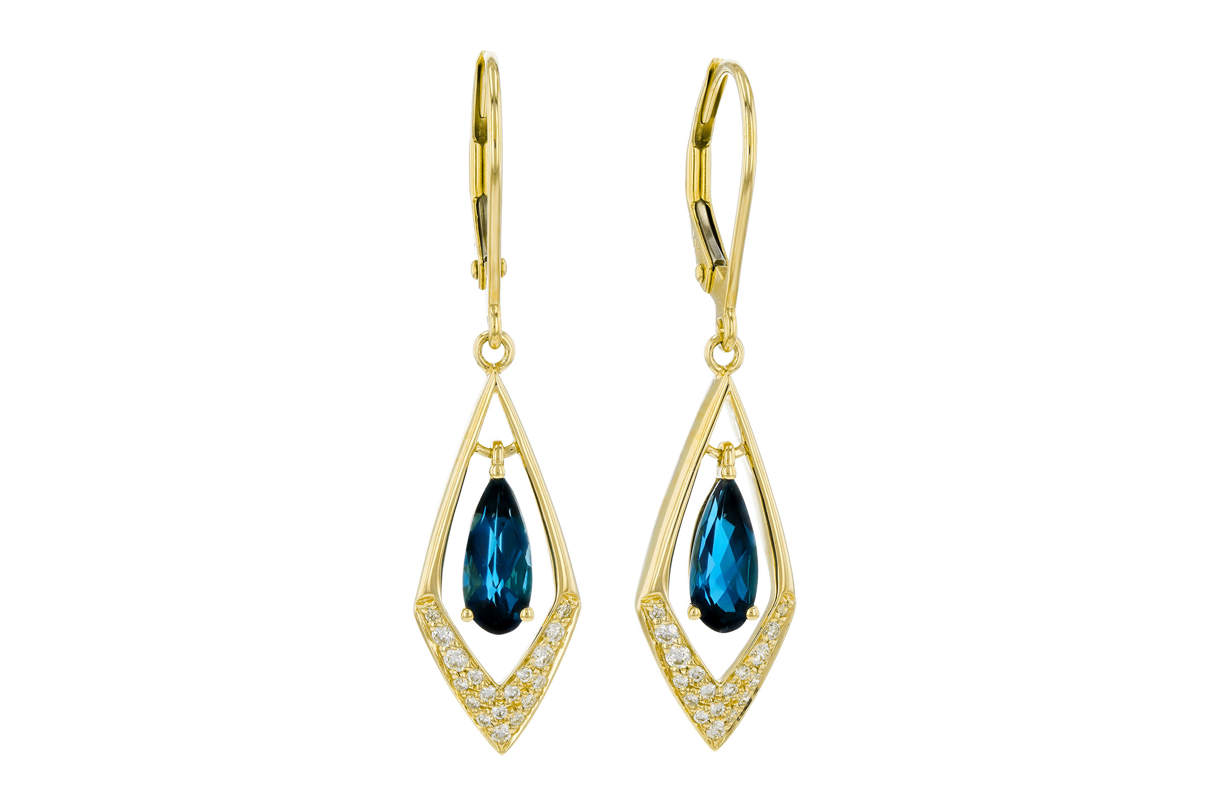 E276-11475: EARR 1.07 TW LONDON BLUE TOPAZ 1.22 TGW