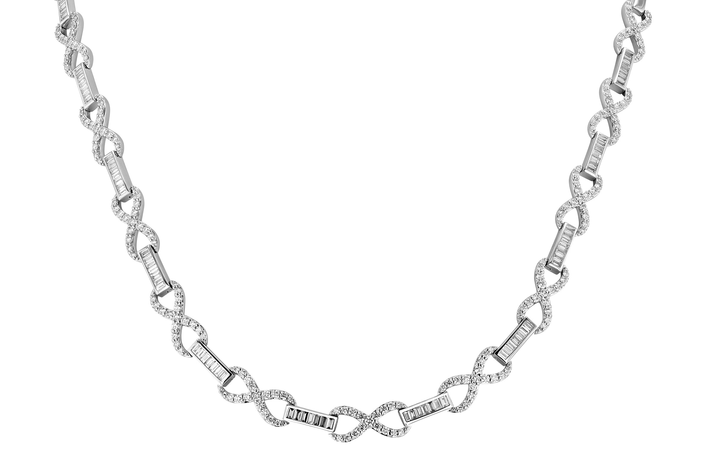 E276-11520: NECKLACE 1.42 TW BAG 3.62 TW (17")