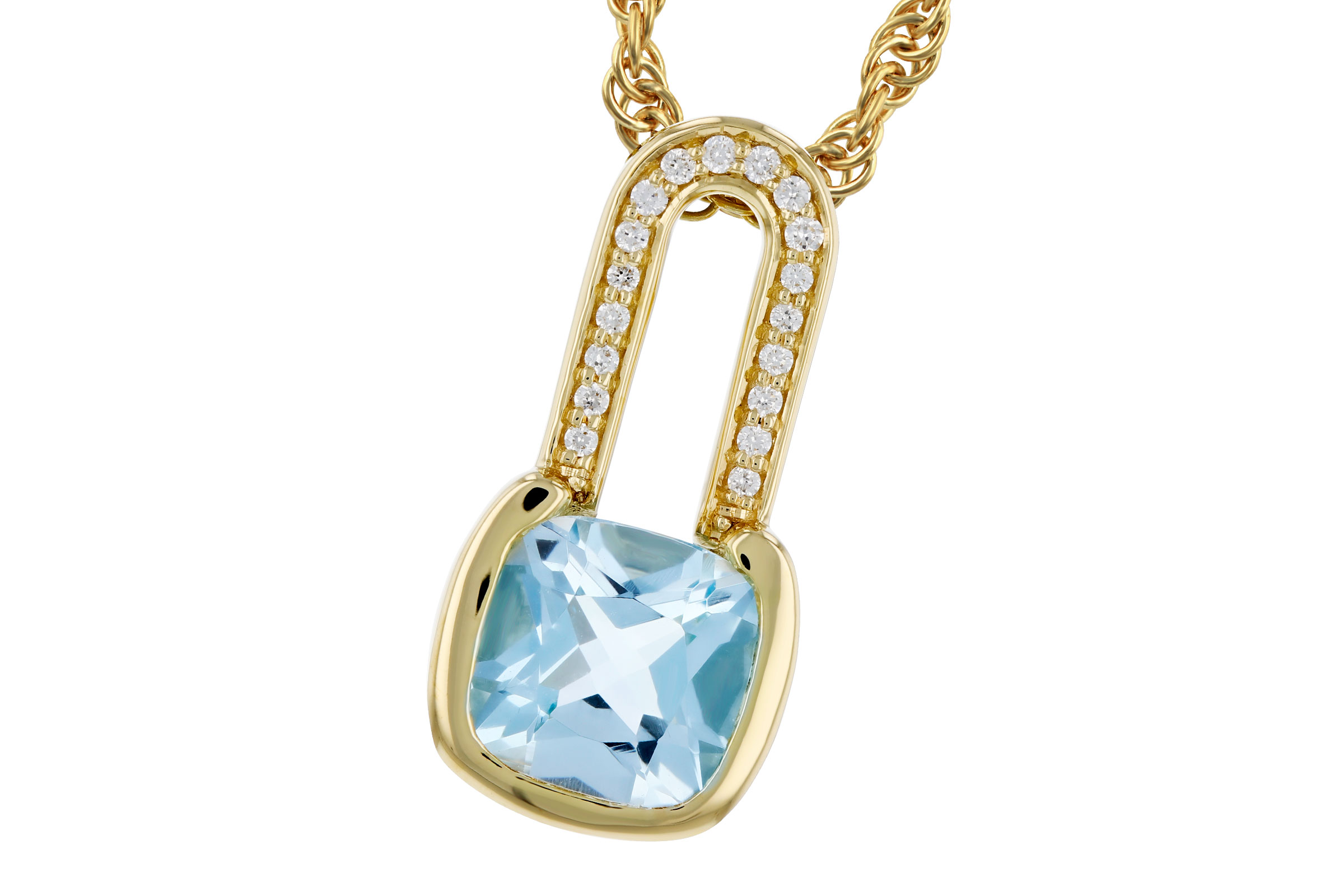 E276-12375: NECKLACE .91 SKY BLUE TOPAZ .95 TGW (6MM BT)