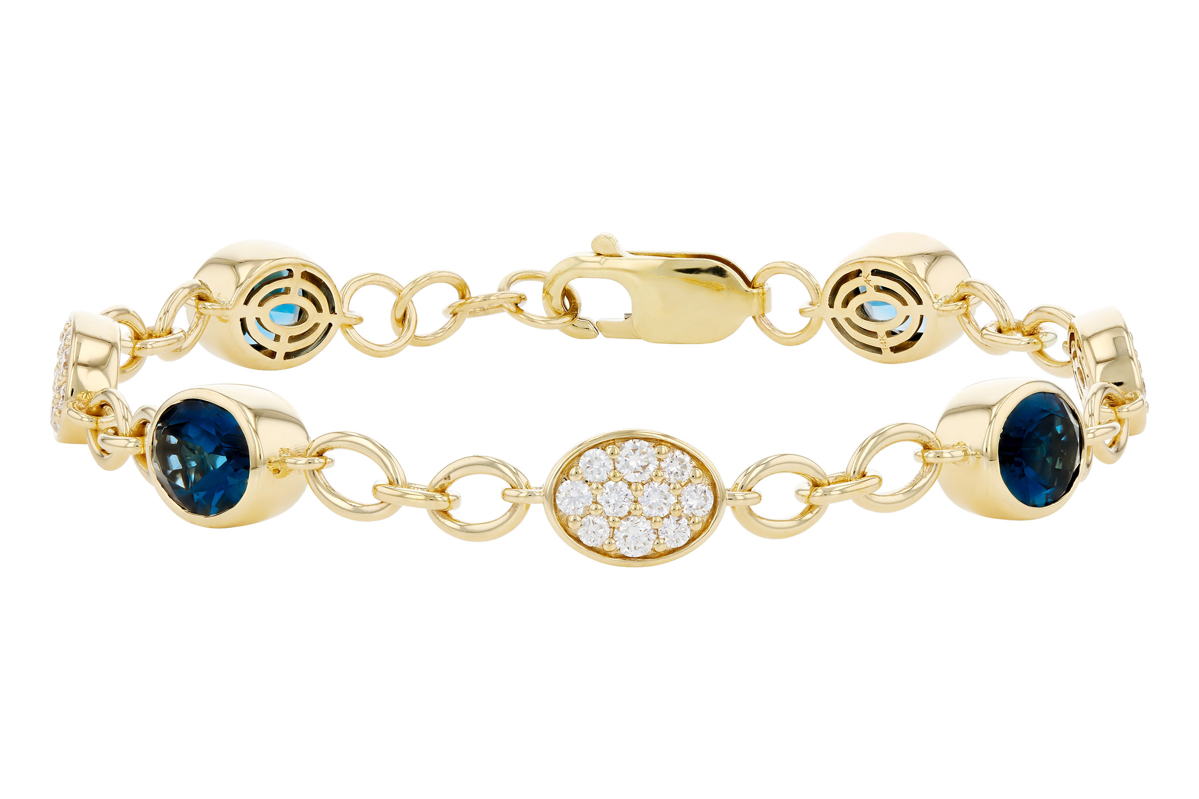 E276-12420: BRACELET 5.24 TW LONDON BLUE TOPAZ 6.00 TGW (7")