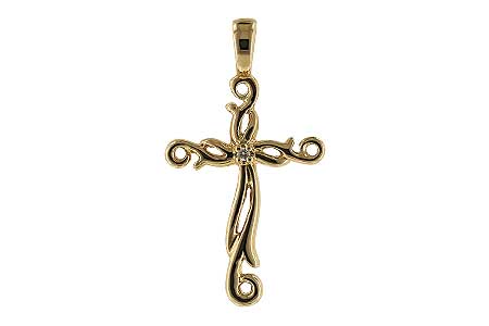 F007-04220: CROSS PENDANT .01 BR
