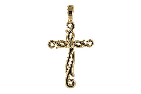 F007-04220: CROSS PENDANT .01 BR