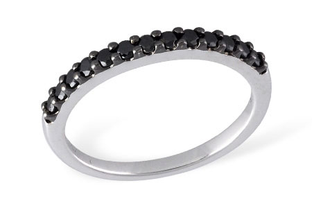F186-12429: LDS WED RG .29 BLK DIAS TW