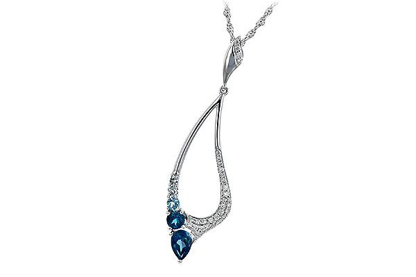 F189-79647: NECK .83 BLUE TOPAZ 1.00 TGW