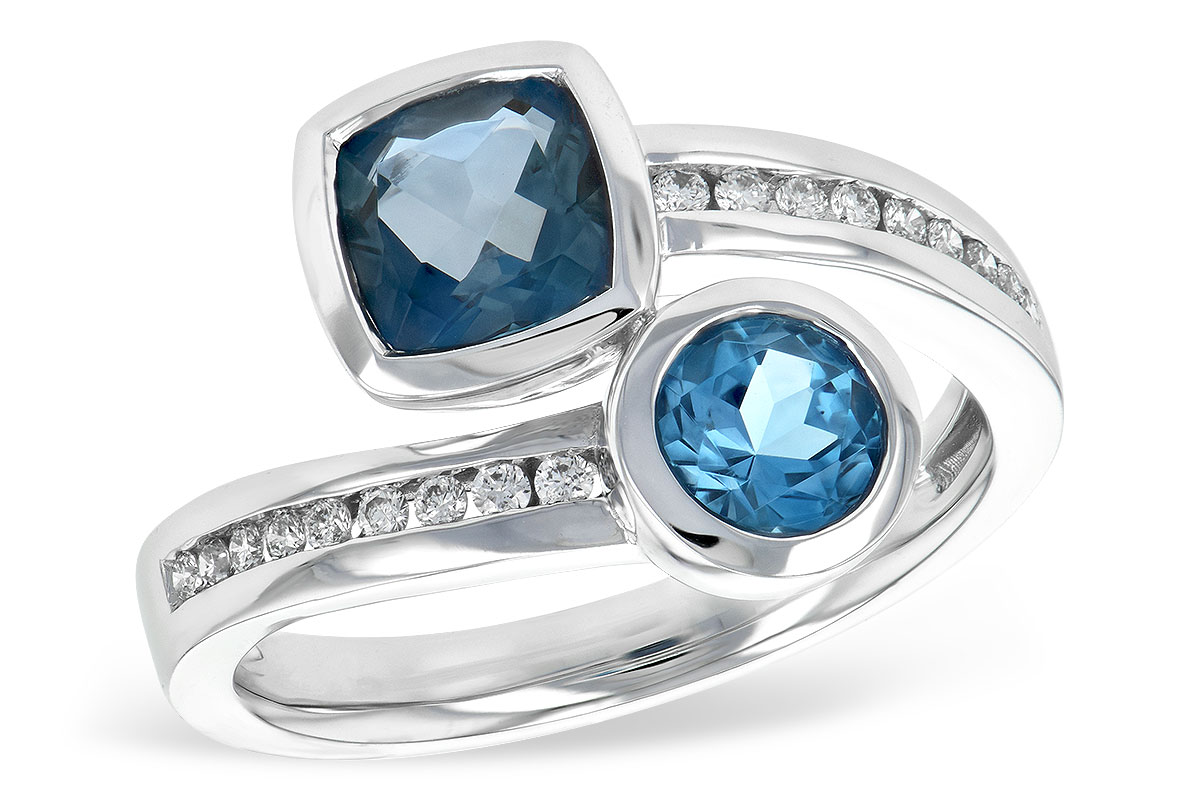 F189-81529: LDS RG 1.55 TW BLUE TOPAZ 1.70 TGW